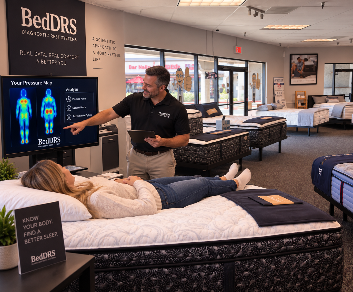 Pressure mapping at Bed DRS Scottsdale